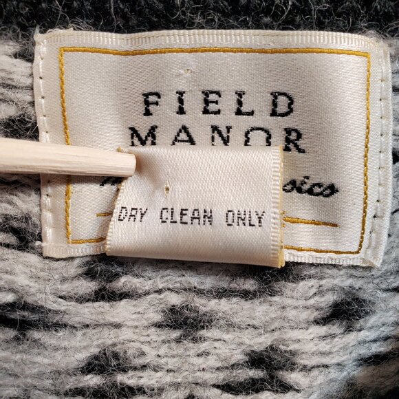 Field Manor 100% Wool Button Up Cardigan Sweater Women's Size Large - Picture 8 of 11